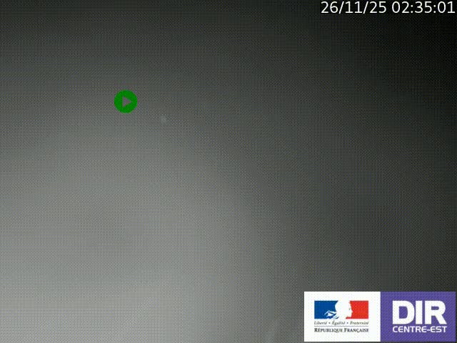 Webcam sur le col Pin Bouchain, vue orientée vers Roanne, en provenance de Lyon sur la nationale 7 (N7)