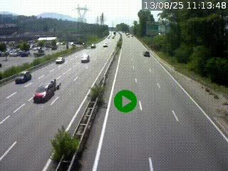 Caméra routière à hauteur des centres commerciaux et de la sortie 14 en direction d'Albertville