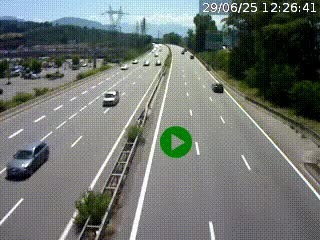 Caméra routière à hauteur des centres commerciaux et de la sortie 14 en direction d'Albertville