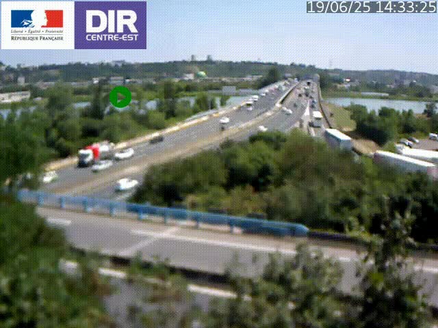 Webcam autoroute sur A450 à Pierre-Bénite en direction de Lyon et de l'autoroute A7