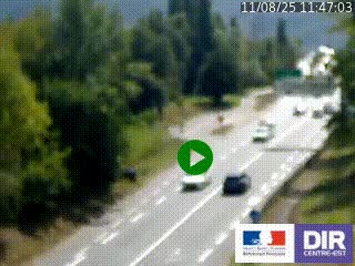 Webcam info trafic à proximité de Vizille sur la N85, au niveau du point de vue du Saut du Moine à Champagnier