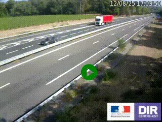 Webcam autoroute sur l'A77 à hauteur de Pouilly-sur-Loire en direction de Nevers