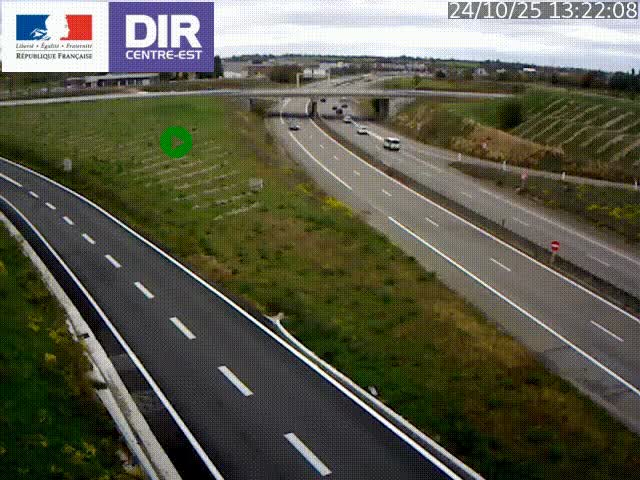 Webcam sur le contournement de Valence, sur la Nationale 7, caméra orientée vers Lyon
