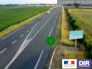 Webcam routière sur la RN7 à hauteur de Toulon-sur-Allier, entre Moulins et Vichy