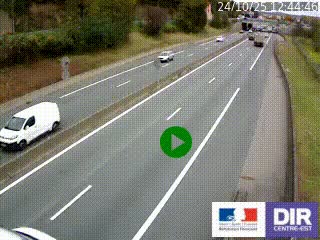 Caméra autoroutière sur l'A47 à hauteur de Givors, a proximité de Lyon. La webcam est orientée vers Lyon