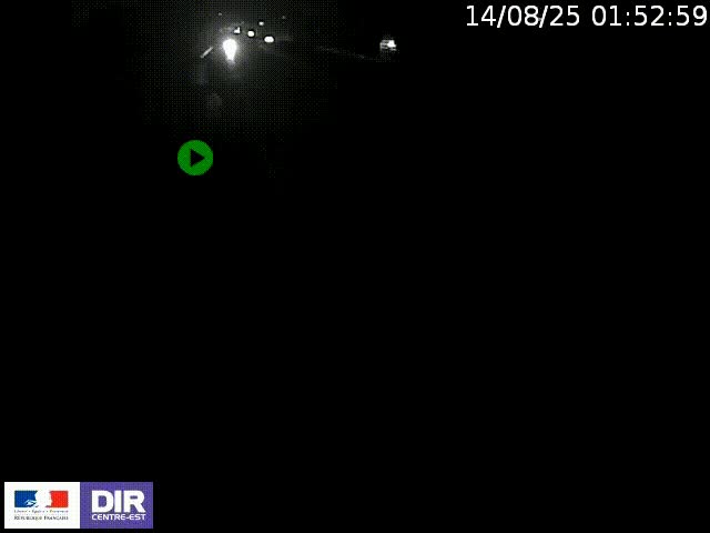 Webcam à Bron sur l'A43 à la jonction avec le boulevard périphérique de Lyon (D383). Vue orientée vers Lyon