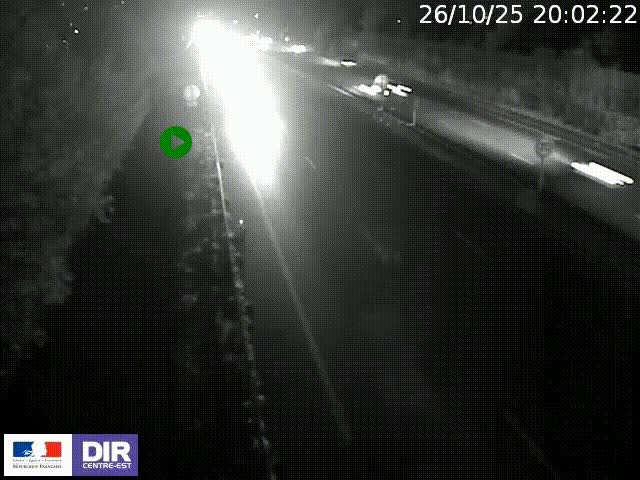 Webcam à Bron sur l'A43 à la jonction avec le boulevard périphérique de Lyon (D383). Vue orientée vers Lyon