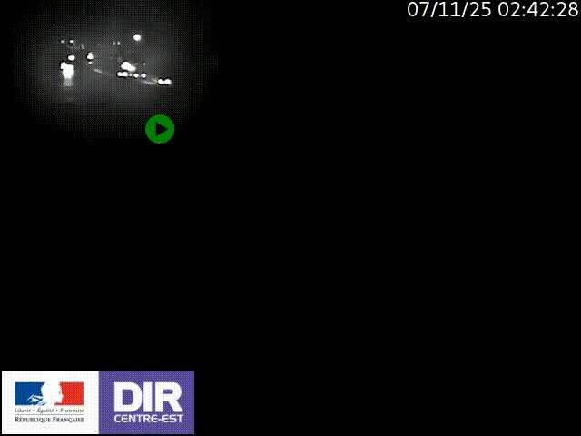 Caméra trafic à la jonction entre l'A46 (Rocade-est de Lyon) et l'A42 à hauteur de Vault-en-Velin en direction de Marseille