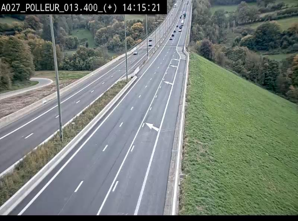 Webcam sur l'A27/E42 à hauteur du Viaduc de Polleur, juste après l'aire de Polleur