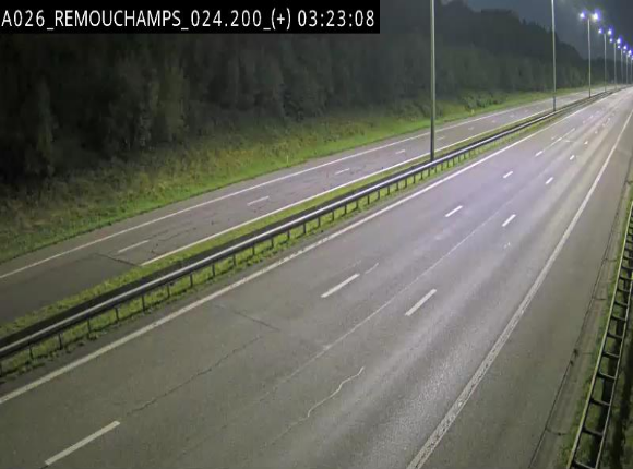 Webcam à hauteur de Spa entre la sortie Remouchamps et la sortie Stavelot. Vue orientée vers les Ardennes