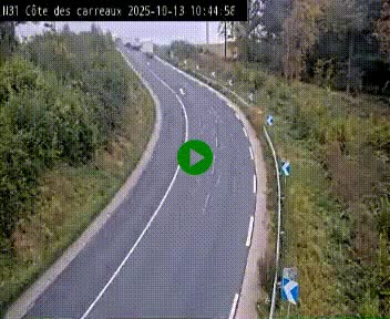 Webcam en haut de la Côte des Carreaux sur la N31 à Avesnes-en-Bray. Vue orientée vers Rouen