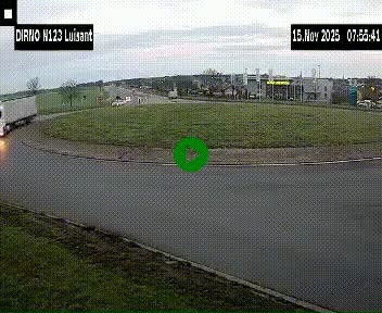 Webcam en périphérie de Chartres sur la N123, à hauteur de Luisant. Vue orientée vers Chartres