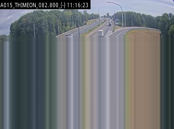 Caméra trafic Belgique - Thiméon - E42, jonction avec A54 (E420) direction La Louvière/Charleroi - BK 82.82