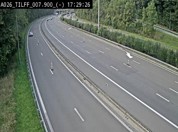 Webcam autoroute A26/E25 à Esneux, en Belgique en direction Luxembourg - BK 7.9
