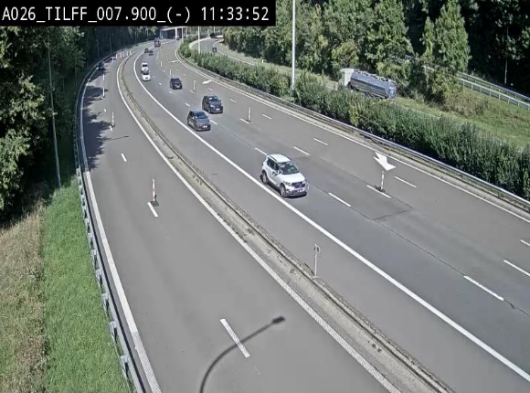 Webcam autoroute A26/E25 à Esneux, en Belgique en direction Luxembourg - BK 7.9