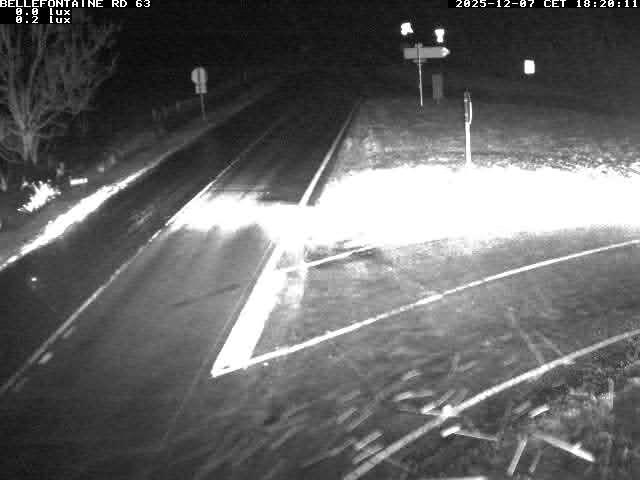 Webcam à Bellefontaine dans les Vosges à 552 mètres d'altitude sur la D63, à la jonction avec la D20A