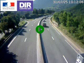 Caméra sur la Nationale 90 (N90) à La Léchère, en direction et à proximité d'Albertville