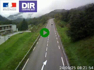 Web cam sur la N90 à Aime, en provenance de Bourg-Saint-Maurice et en direction d'Albertville