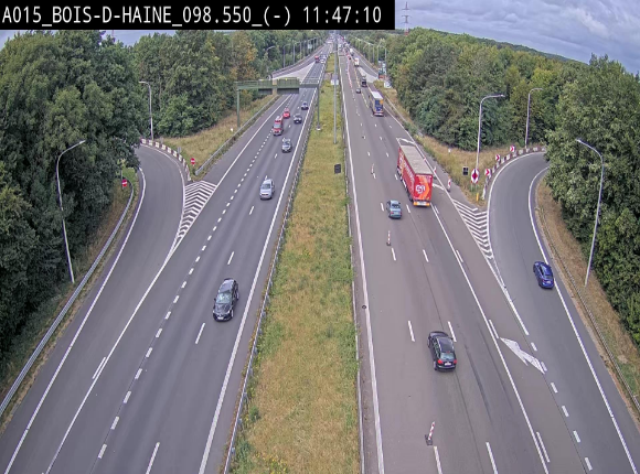 Webcam autoroute Belgique - Bois d'Haine - E42 - BK 98.6