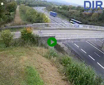Webcam sur A84 à hauteur de Pont-Farcy, au niveau du pont autoroutier sur la Vire, au sud de Saint-Lô