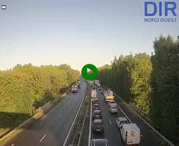 Webcam sur le périphérique de Caen (N814) à l'est de la ville, à Mondeville hauteur de la sortie 2, Presqu'île-Rives de l'Orne, au bout de l'autoroute A13
