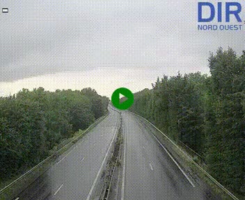 Webcam sur le périphérique de Caen (N814) à l'est de la ville, à Mondeville hauteur de la sortie 2, Presqu'île-Rives de l'Orne, au bout de l'autoroute A13