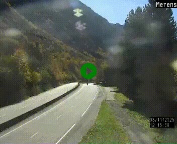 Webcam dans les Pyrénées à hauteur de Mérens-les-Vals sur N320, en direction de Pas de la Casa (Andorre)