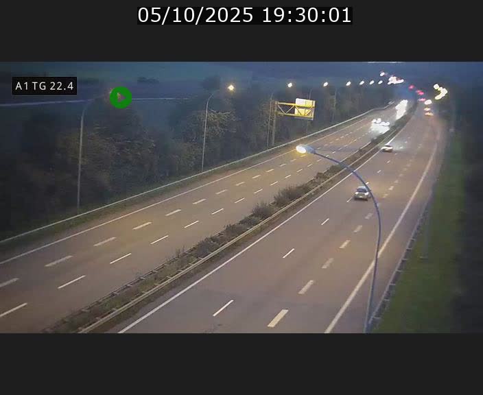 Traffic live webcam Luxembourg Flaxweiler - A1 direction Luxembourg - BK 22.4