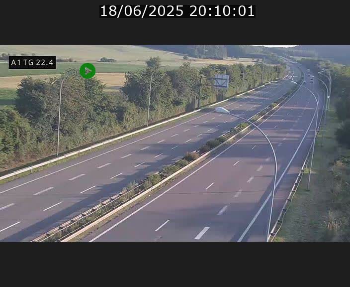 Traffic live webcam Luxembourg Flaxweiler - A1 direction Luxembourg - BK 22.4