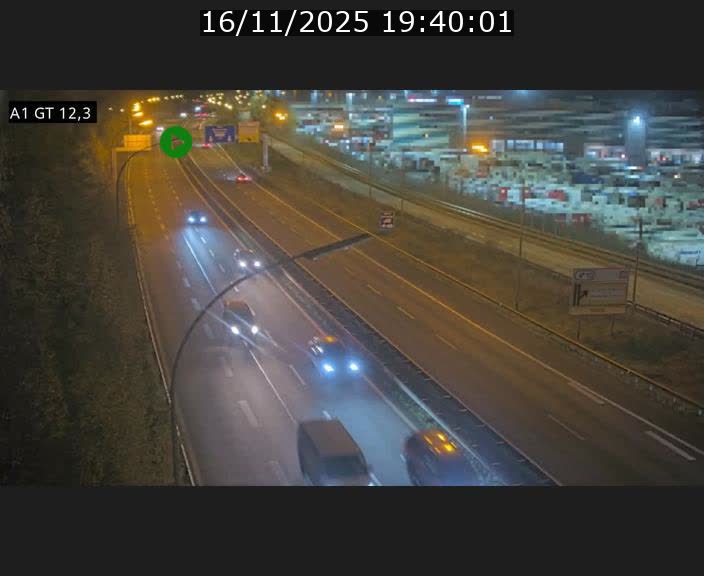 Traffic live webcam Luxembourg Senningerberg - A1 direction Allemagne - BK 12.3