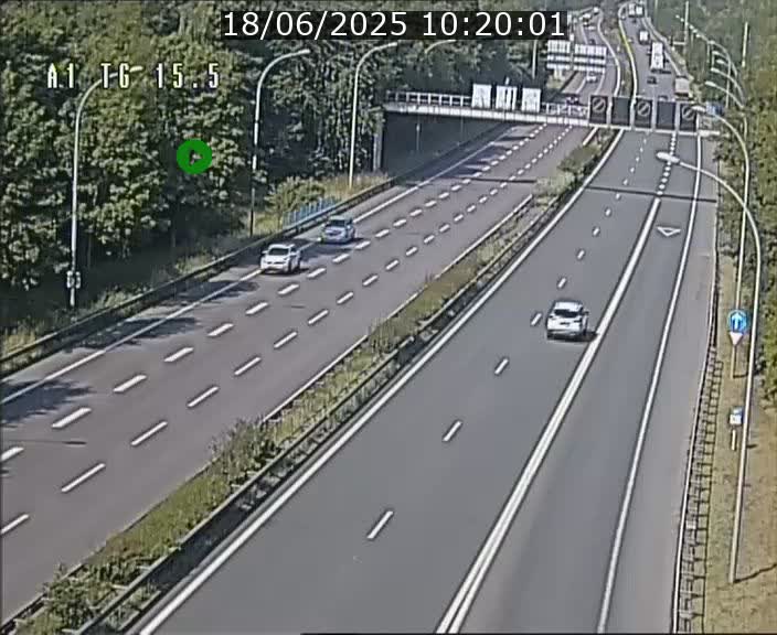 Traffic live webcam Luxembourg Munsbach - A1 direction Luxembourg - BK 15.5