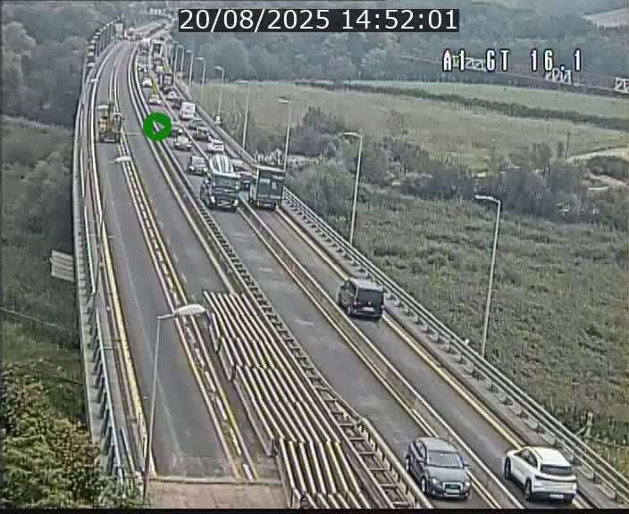 Traffic live webcam Luxembourg Niederanven - A1 direction Allemagne - BK 16.1
