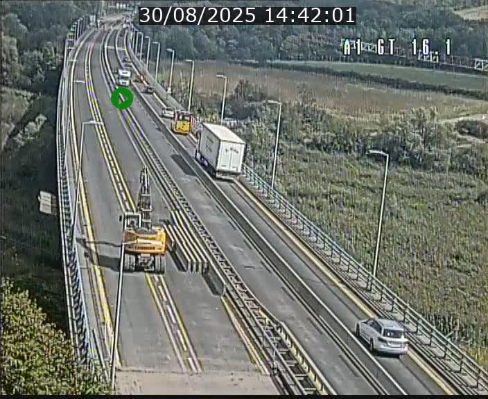 Traffic live webcam Luxembourg Niederanven - A1 direction Allemagne - BK 16.1