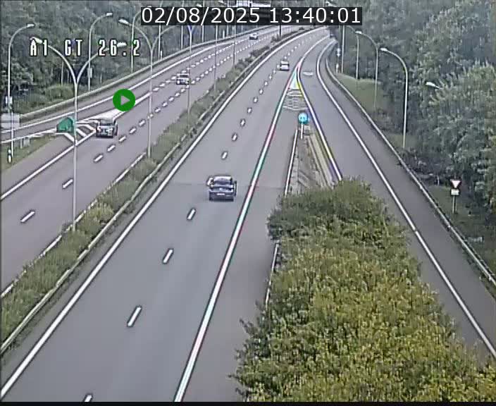 Traffic live webcam Luxembourg Grevenmacher - A1 direction Allemagne - BK 26.2