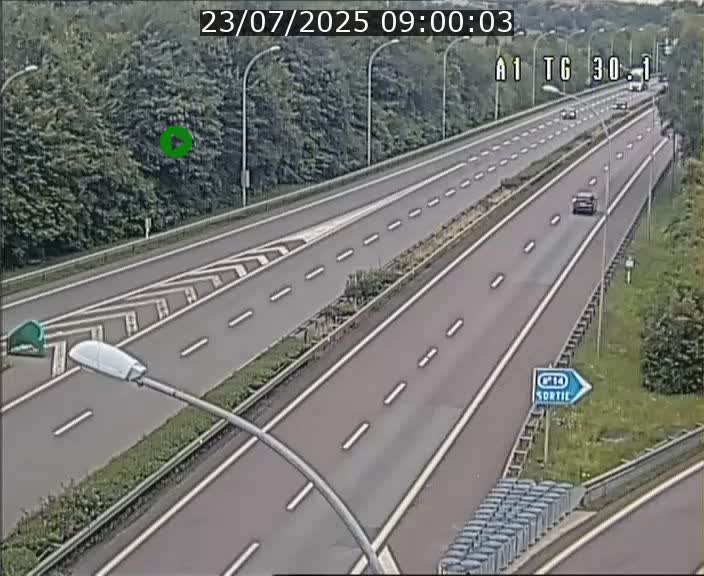 Traffic live webcam Luxembourg Grevenmacher - A1 direction Luxembourg - BK 30.1