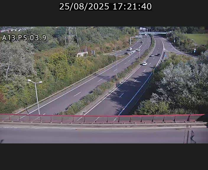 Traffic live webcam Luxembourg Differdange - A13 direction Esch-sur-Alzette - BK 3.9