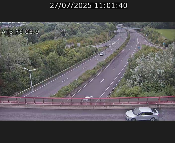 Traffic live webcam Luxembourg Differdange - A13 direction Esch-sur-Alzette - BK 3.9
