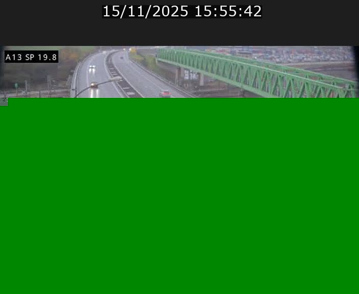 Traffic live webcam Luxembourg Croix de Bettembourg - A13 direction Esch-sur-Alzette - BK 19.8