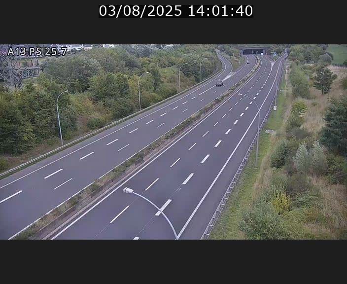 Traffic live webcam Luxembourg Frisange - A13 direction Allemagne - BK 26
