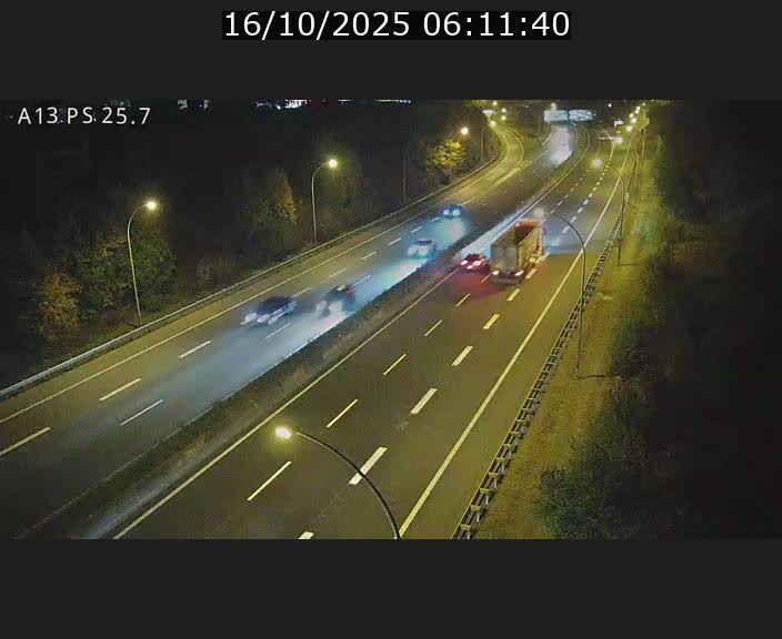 Traffic live webcam Luxembourg Frisange - A13 direction Allemagne - BK 26
