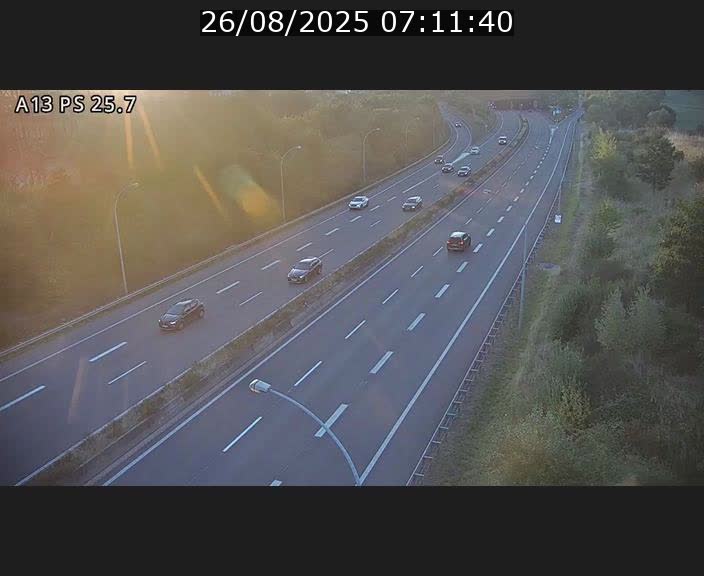 Traffic live webcam Luxembourg Frisange - A13 direction Allemagne - BK 26