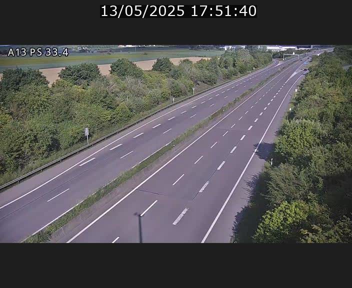 Webcam trafic sur A13 à hauteur de Mondorf-les-Bains en direction d'Altwies