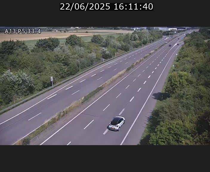Webcam trafic sur A13 à hauteur de Mondorf-les-Bains en direction d'Altwies