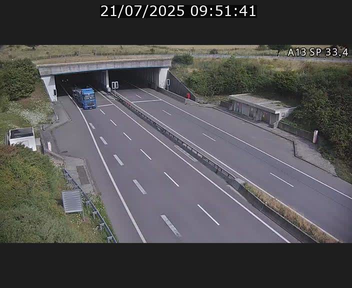 Webcam trafic sur A13 à hauteur d'Altwies en direction de Mondorf-les-bains et en provenance de l'Allemagne