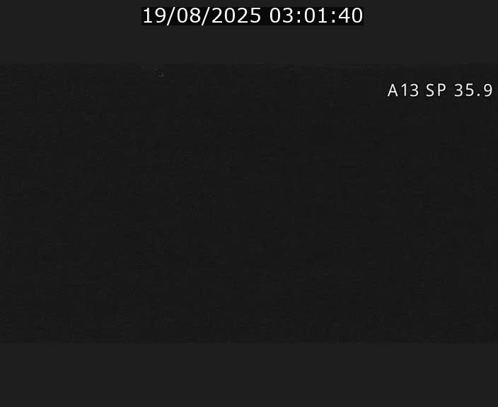 Webcam trafic sur A13 à l'entrée ouest du tunnel Markusbierg à Remerschen. Vue orientée vers Mondorf-les-Bains.