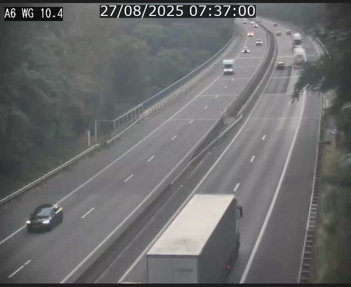 Traffic live webcam Luxembourg Mamer - A6 - BK 10.4 - direction Luxembourg/France/Allemagne