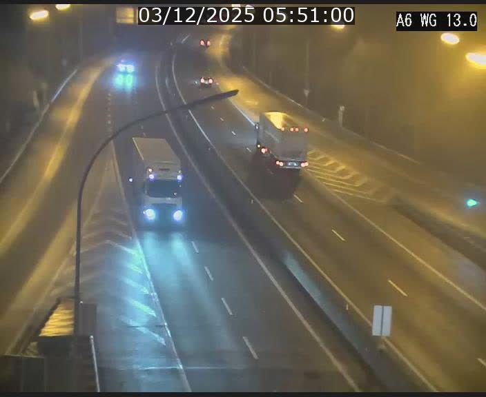 Traffic live webcam Luxembourg Mamer - A6 - BK 13 - direction Luxembourg/France/Allemagne