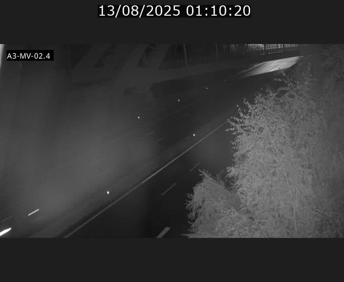 Webcam autoroute de la France (A3) au Luxembourg à Fentange, à proximité de la Croix de Gasperich. Vue orientée vers la Cloche d'Or