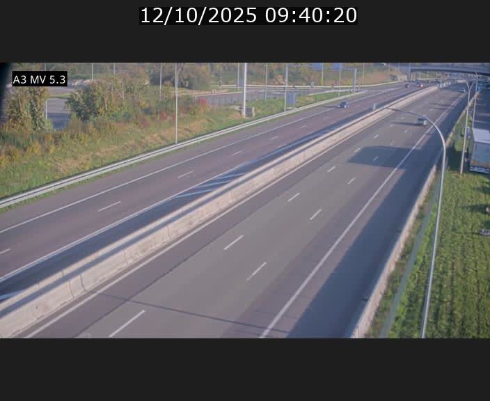 Webcam à l'Aire de Berchem au Luxembourg sur l'A3. Vue orientée vers la France