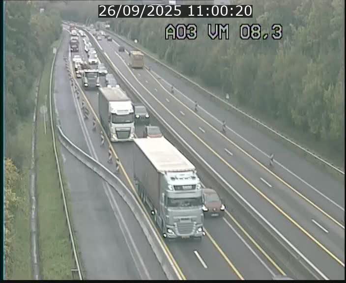 Traffic live webcam Luxembourg Bettembourg - A3 - BK 8.3 - direction France